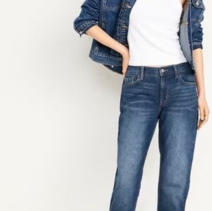 Old Navy Mid-Rise Wow Boyfriend Straight Jeans, Regular Length, Dark Wash